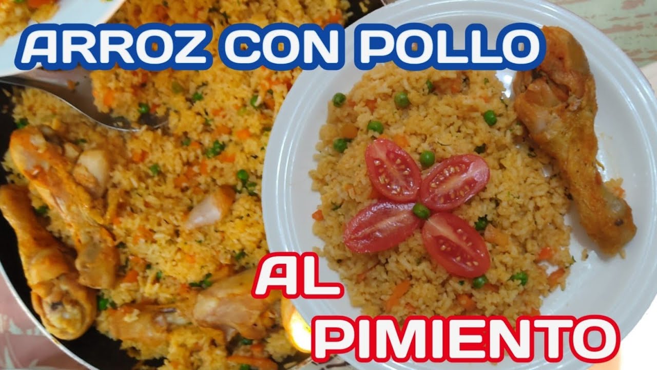Como preparar un delicioso ARROZ CON POLLO ROJO | Con pimiento
