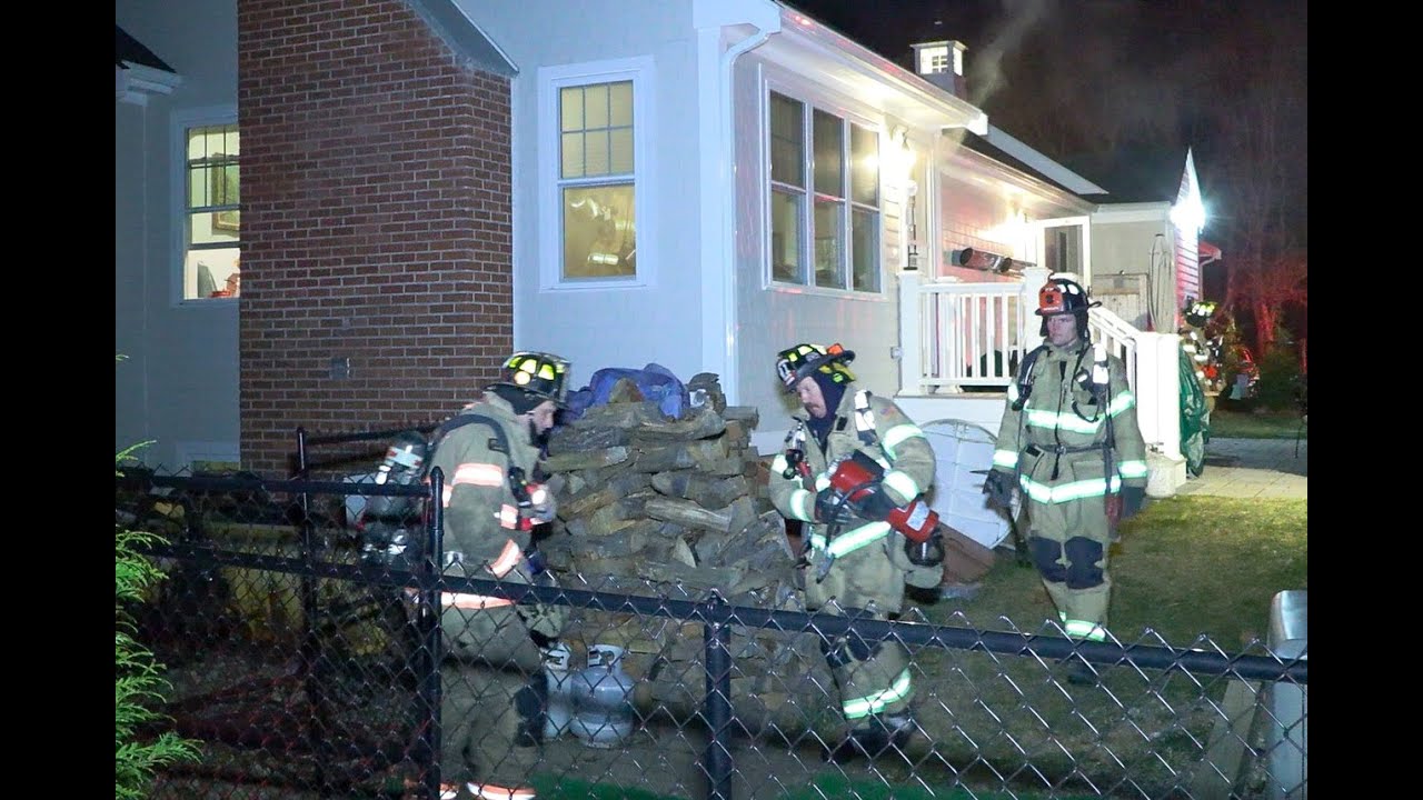*** WATCH *** FIREFIGHTERS SAVE YARMOUTH HOME AFTER CHIMNEY FIRE EXTENDS INTO WALLS