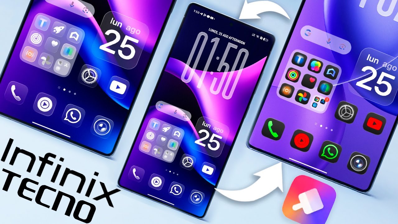 Personaliza tu INFINIX o TECNO Mejor que iOS 26 con estos TEMAS Nuevos