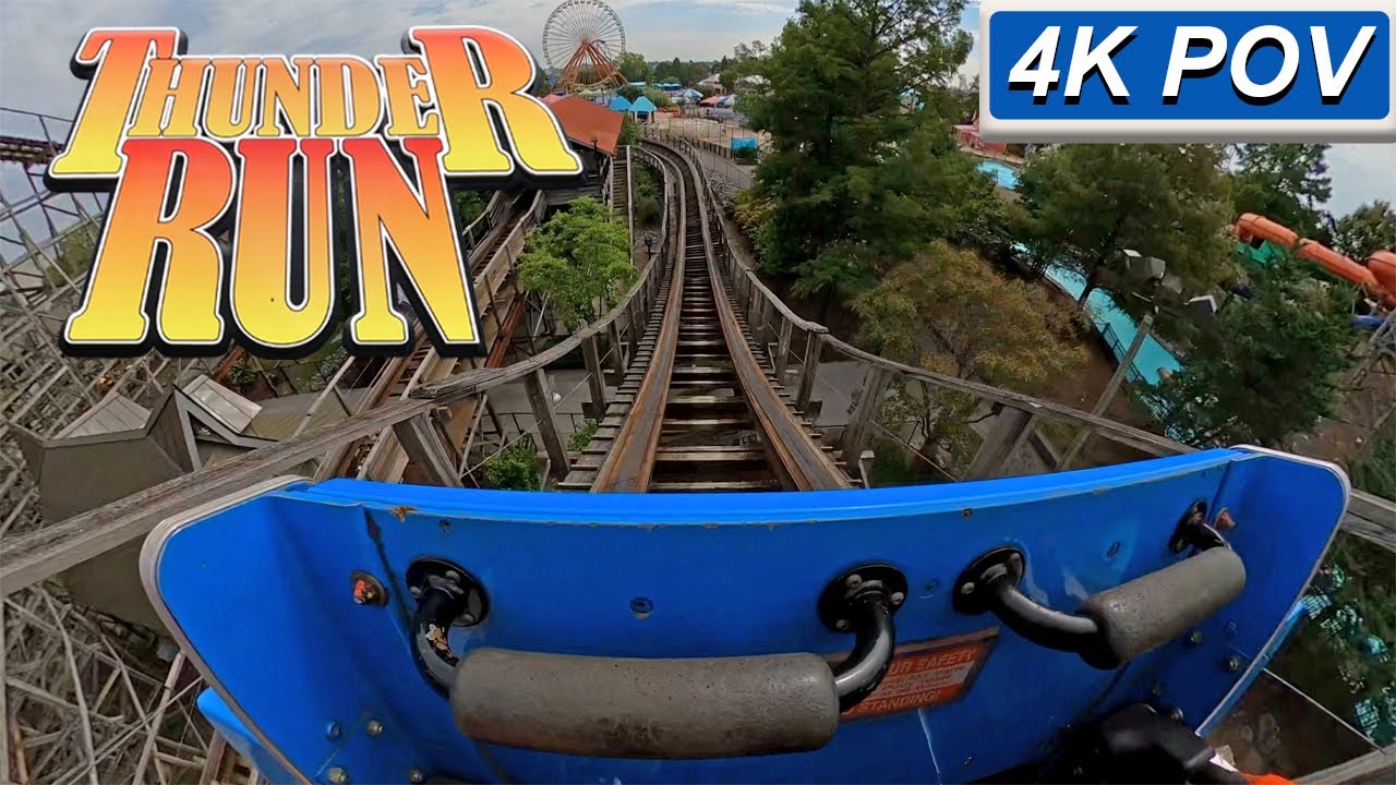 Thunder Run (4K Front Seat POV)- Kentucky Kingdom, Lousiville, KY