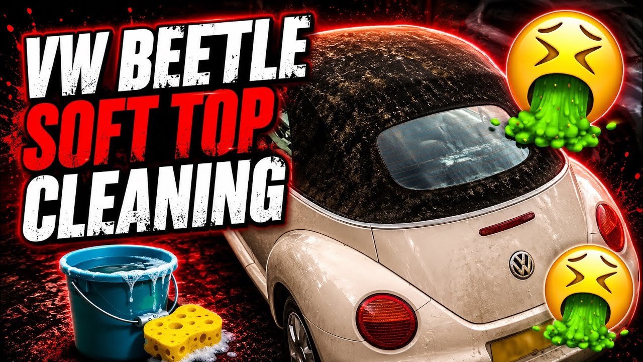 VW BEETLE.. SOFT TOP CLEANING....