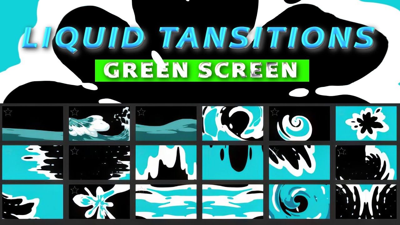Best Liquid Transitions Green Screen Video and Sound FX | Free Stock Footage