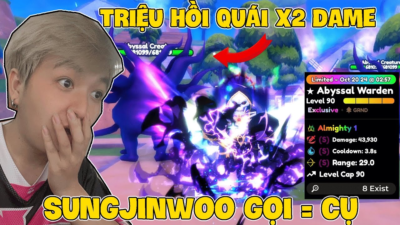 THỊNH TŨN CUỐI CÙNG CŨNG SỞ HỮU ABYSSAL WARDEN NÂNG CẤP ALMIGHTY TRONG ANIME DEFENDERS