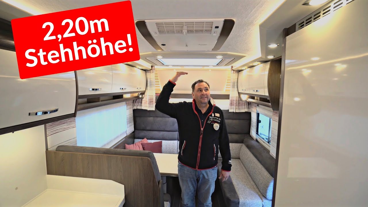 RUNDSITZGRUPPE Wohnmobil 2023 EXTREM! Phoenix Alkoven mit sagenhaften 2,20m Stehhöhe und 5m² Bett!