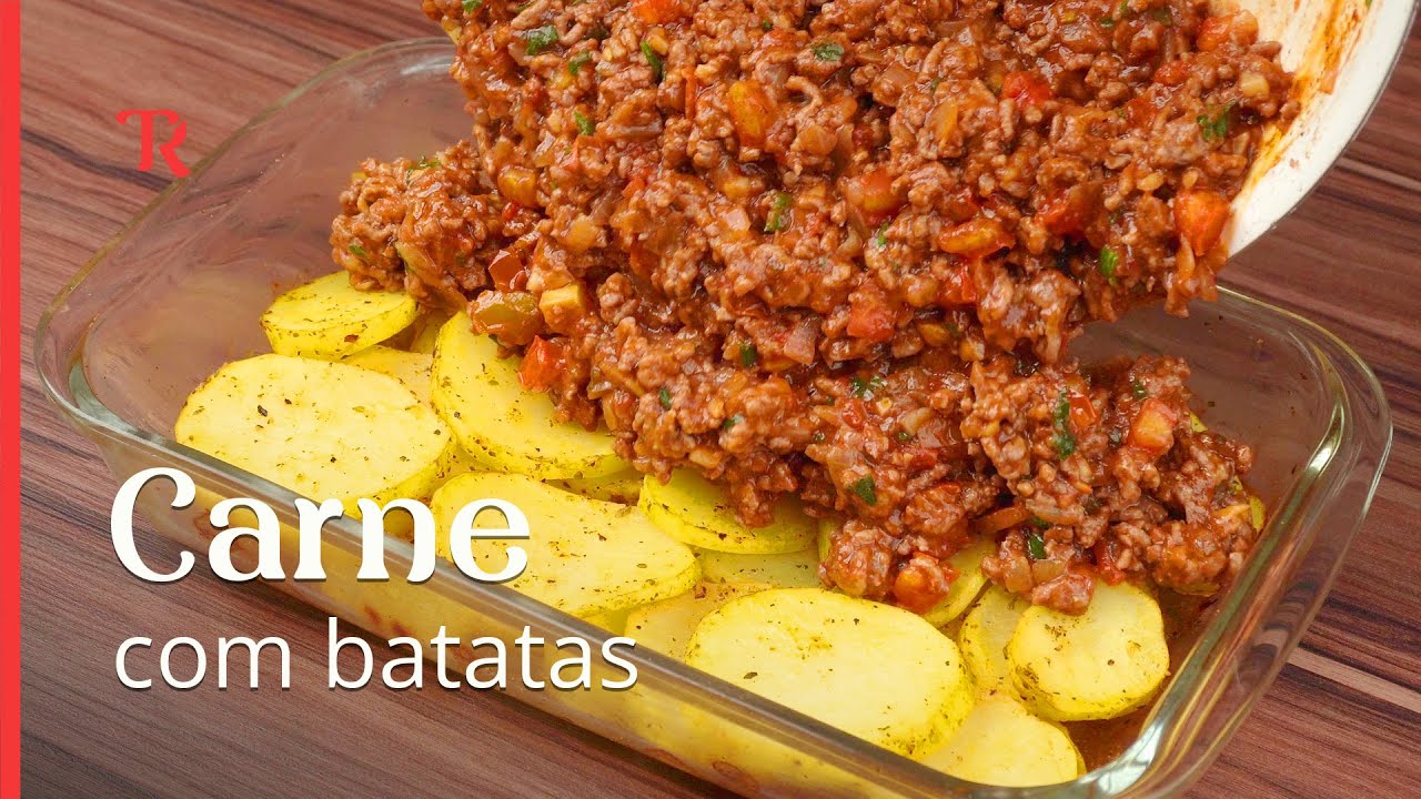 Surpreenda toda a sua fam&iacute;lia com essa receita de carne mo&iacute;da com batatas, muito f&aacute;cil e saborosa!