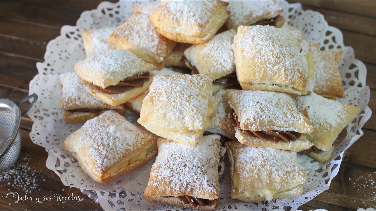 Miguelitos de crema 😍POSTRE TRADICIONAL FÁCILÍSIMO