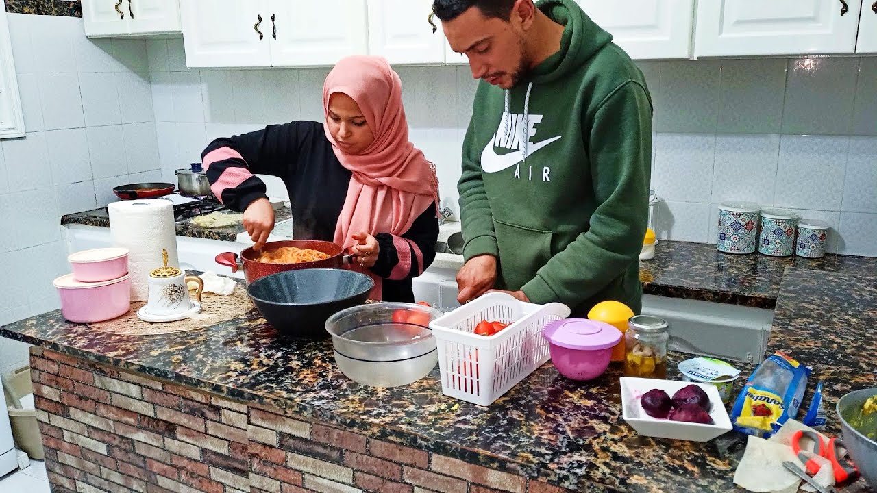 جاب ربي جاء الراجل متفهم 😔 دخلت مخر للكوجينة و كملت مخر/تحضير طاولة رمضان سهلة
