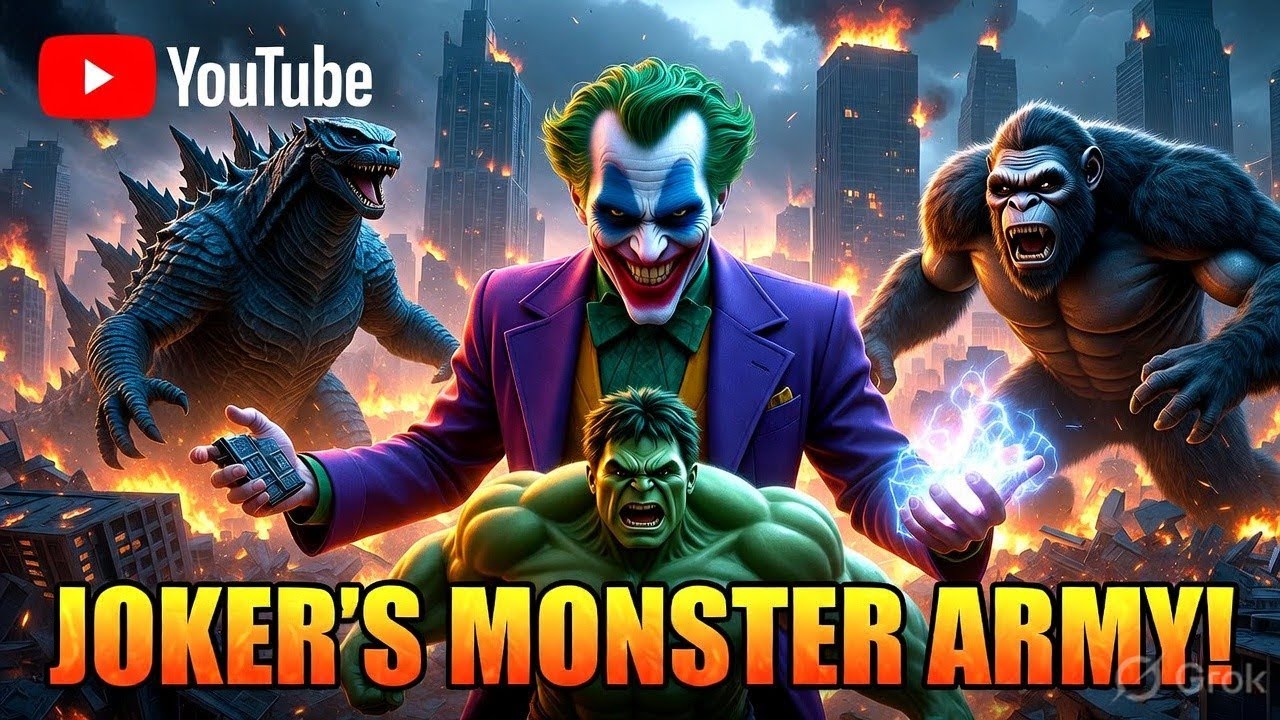 Hulk vs Godzilla + King Kong 😱 | Joker’s Monster Army Attacks!#hulk#hulksmash#hulkvsmonsters