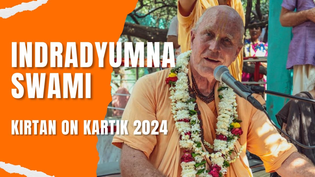 H.H. INDRADYUMNA SWAMI - ECSTATIC KIRTAN on Kartik parikrama 2024, Vrindavan, Dauji temple