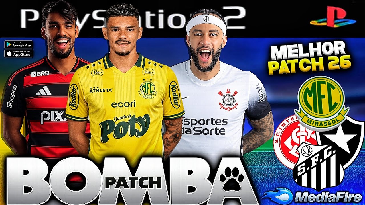 NOVO! BOMBA PATCH 26 (PS2) ISO SÉRIA A,B,C AETHERSX2 / PPSSPP & OPL ATUALIZADO 