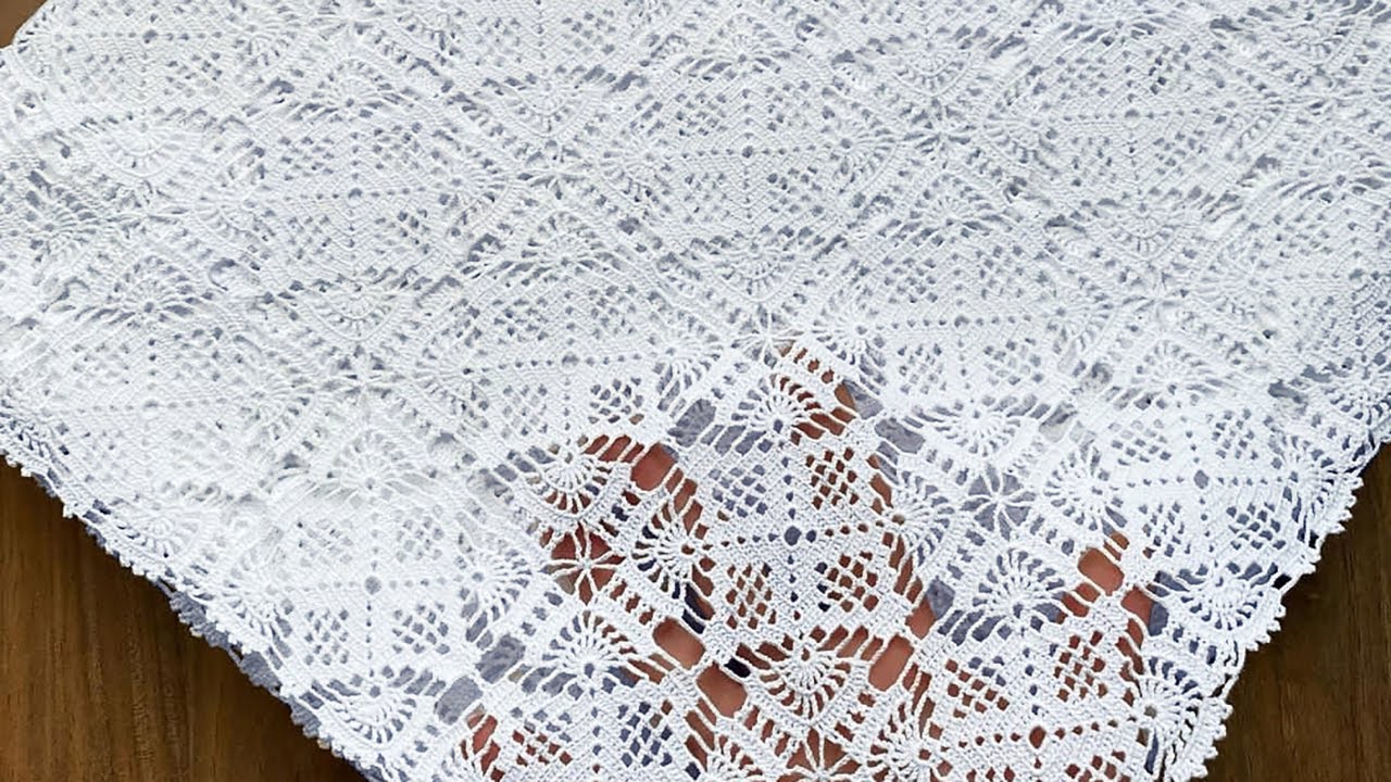 New Crochet Motif For Blanket., Crochet Table runner, Crochet Cover 🧶Easier than Crochet Square ❕