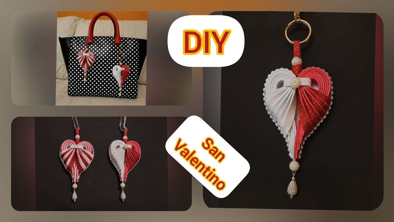Tutorial: Trasformare Gomma Eva in un ciondolo per la borsa ❤ Подвеска для сумки!