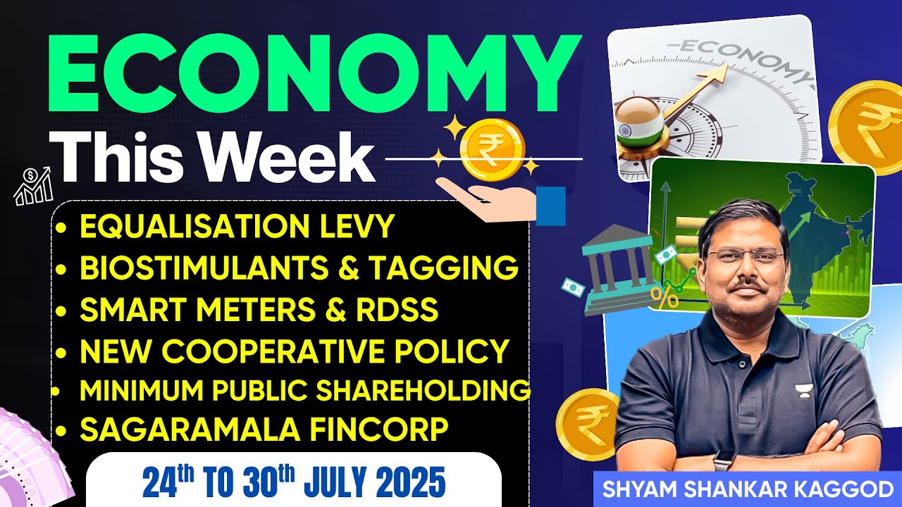 Economy This Week: Weekly Current Affairs for UPSC Prelims & Mains 2025–26 | Shyam Kaggod | IAS Exam