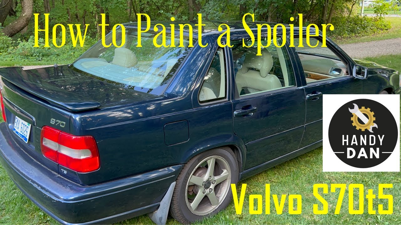 How to paint a spoiler for a Volvo S70t5 with rattle cans and get a good result!