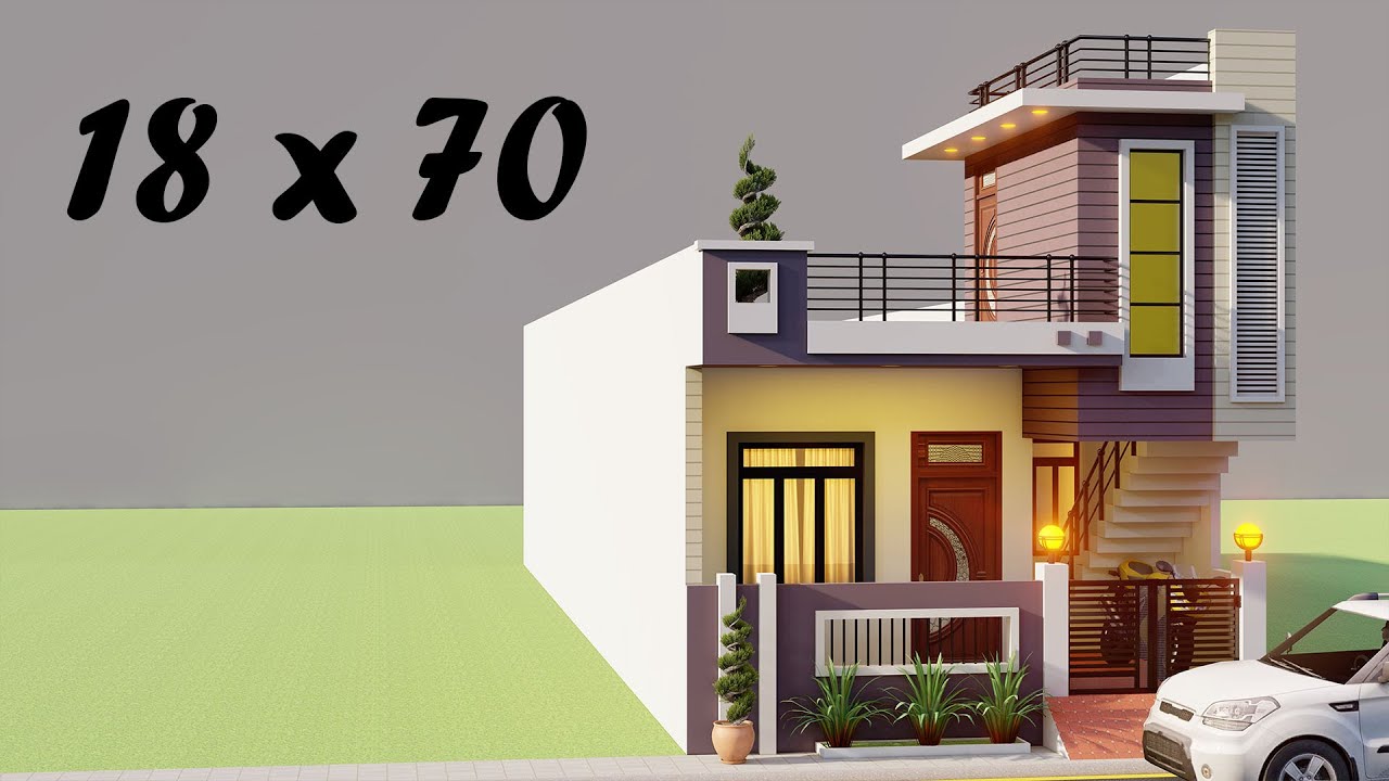 18x70 4 Bedroom Single Floor House Design,एक मंजिल में चार कमरे का मकान,Best Homes Plan