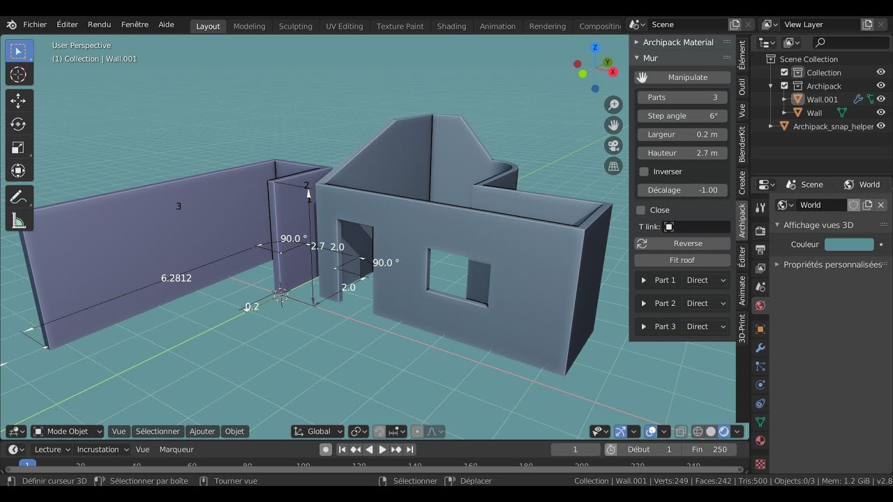Archipack Pour les Murs Rapides et Facile Blender 2 82 Français Svm6