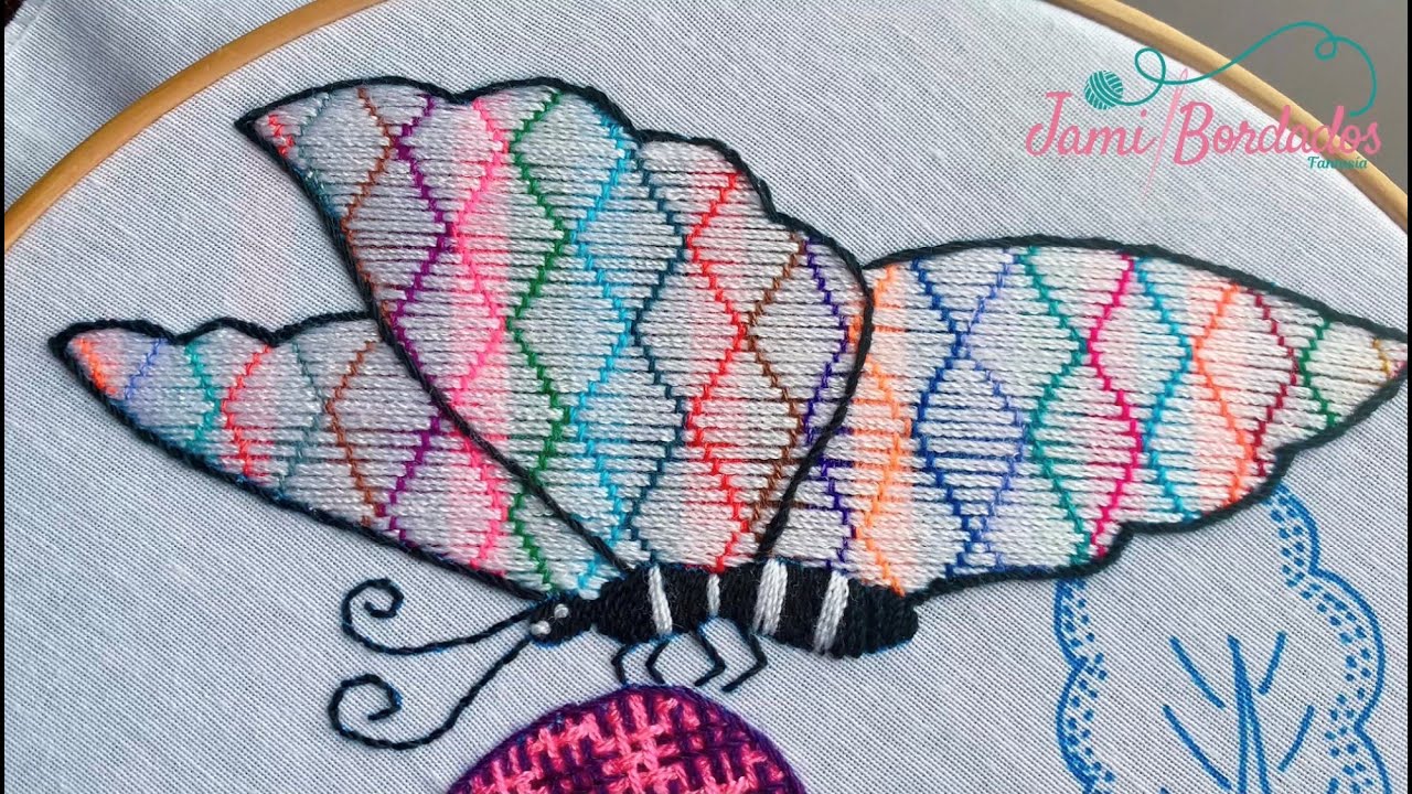 179. Bordado Fantasía Mariposa 4 / Hand Embroidery Butterfly / Fantasy Stitch
