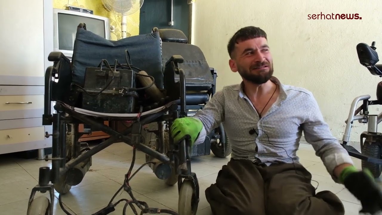 Kendisi gibi engelli bireylerin akülü araçlarını ücretsiz tamir ediyor
