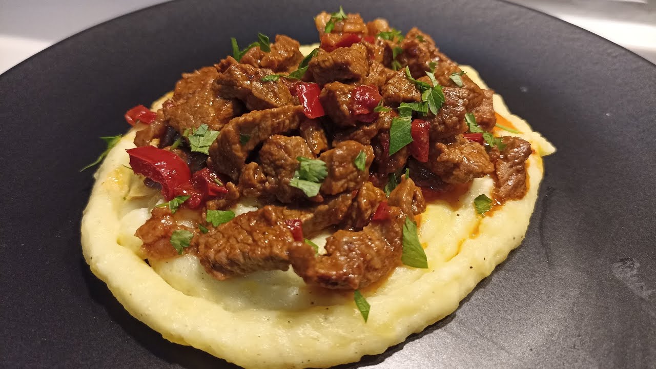 PATATES PÜRESİ EŞLİĞİNDE TEREYAĞLI ET TARİFİ👌💯#kolay #pratik meat recipe with mashed potatoes