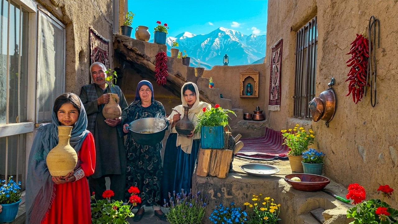 A Quiet Day in an Afghan Village | Family, Tea & Traditional Cooking
