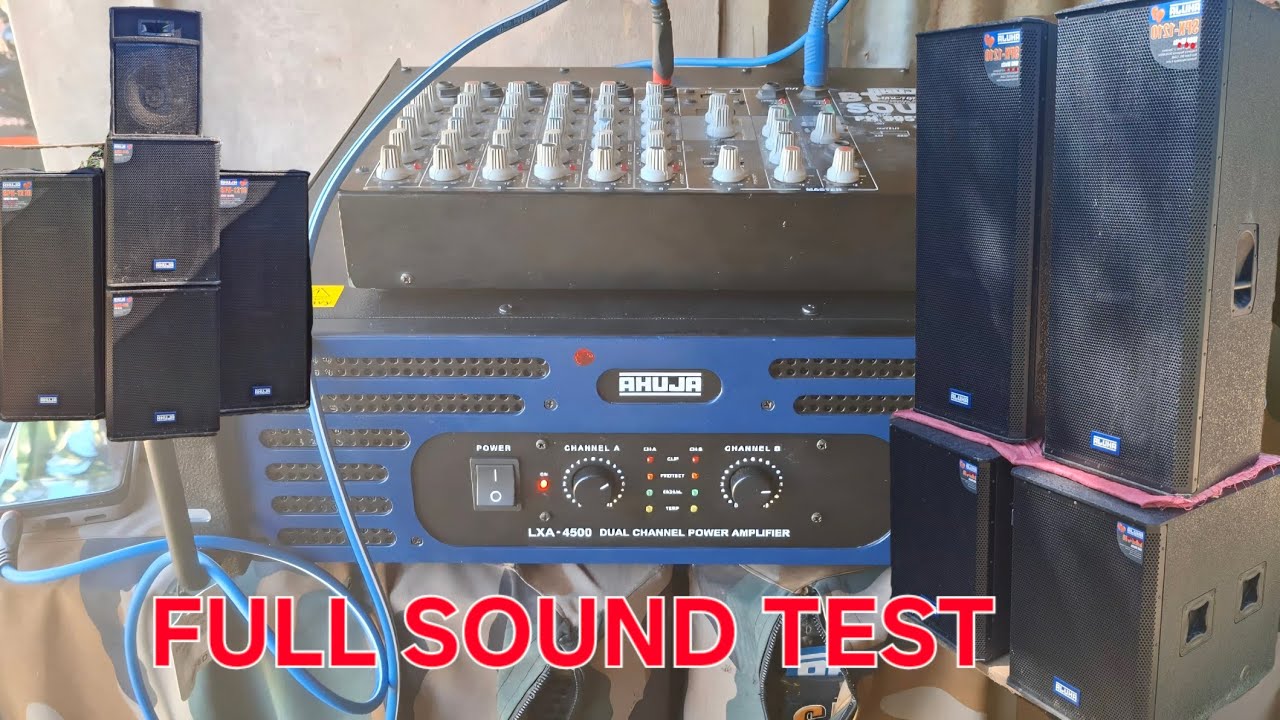 Ahuja setup testing new lxa 4500 || SRX1210 || SWX 810 || Single low bass test  with mixer full test