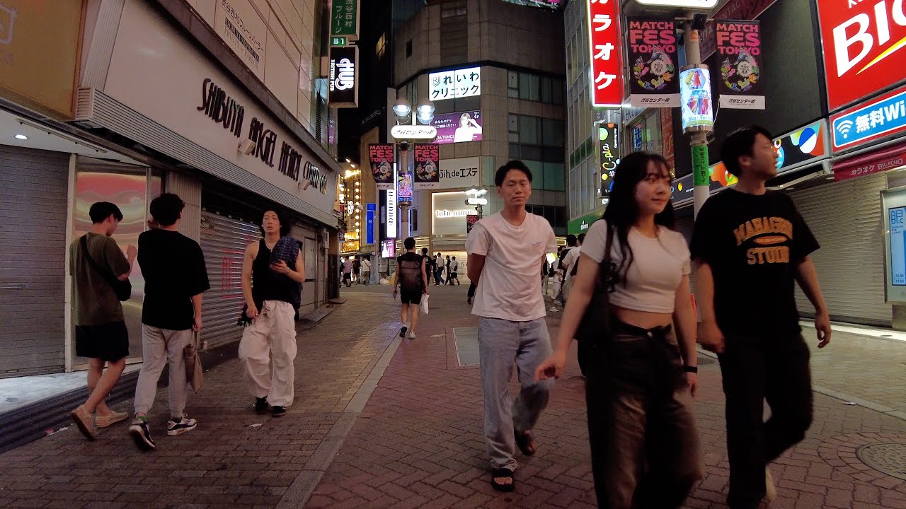 【4K】渋谷の週末深夜散歩 Walk on Shibuya Midnight in Tokyo【Aug.2024】