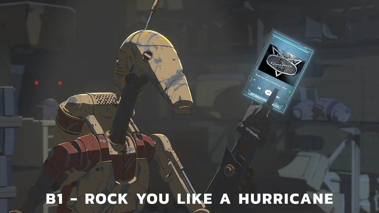 B1 Battle Droid Sings Rock You Like A Hurricane (AI Cover)