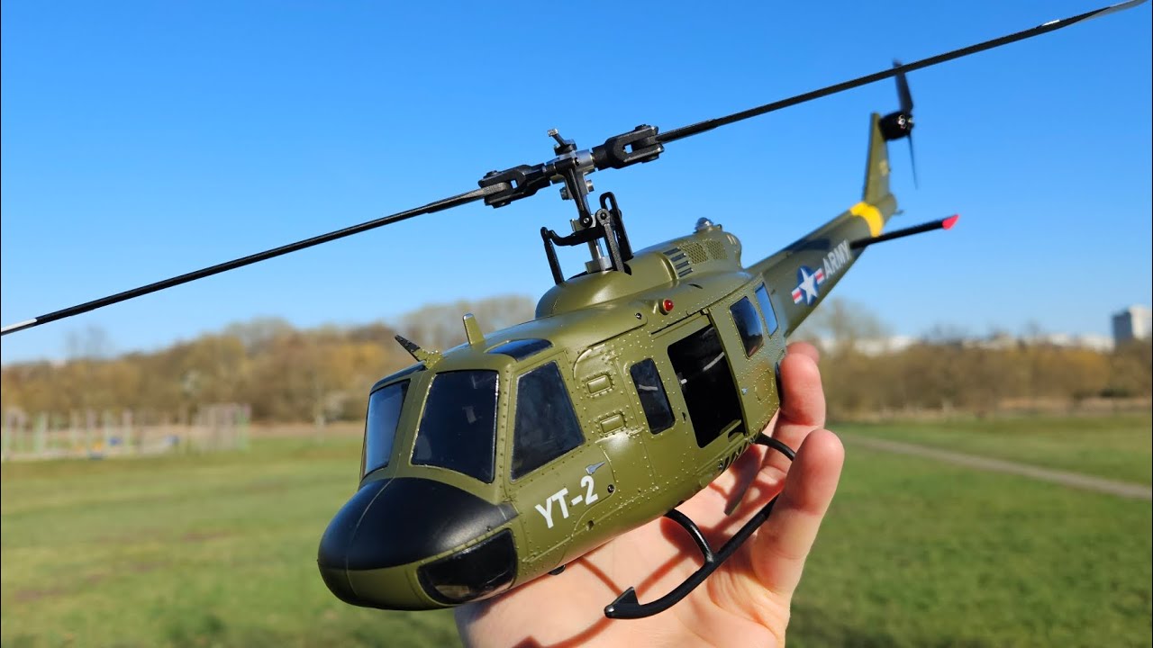 Yu Xiang  F07 UH1-D Huey RC Helicopter 2,4ghz 6 Axis Gyro Optical Sensor Brushless #maidenflight #rc