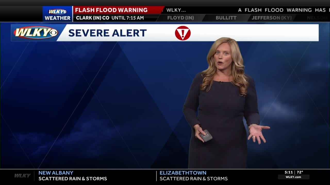 Flash flood warning, more storms possible