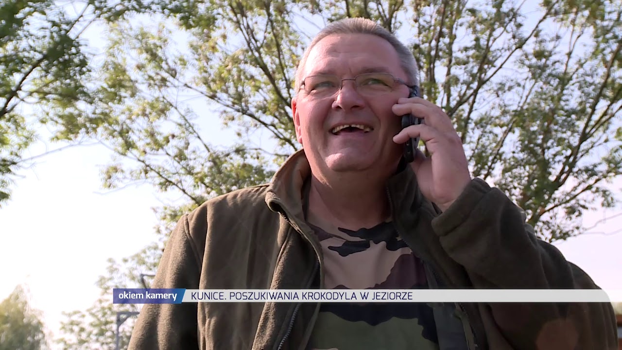 KUNICE. POSZUKIWANIA KROKODYLA W JEZIORZE