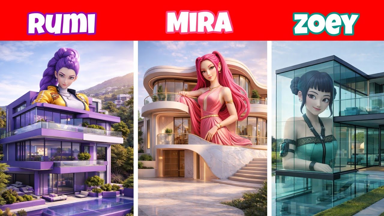Rumi mira zoey choose one side , insane challenge #rumimirazoey #kpopdemonhunters #lisalenaedit 