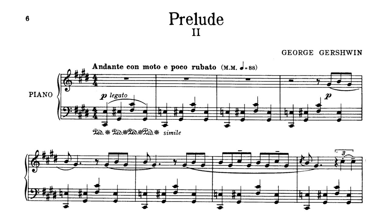 George Gershwin - Prelude No. 2 (Piano Solo)