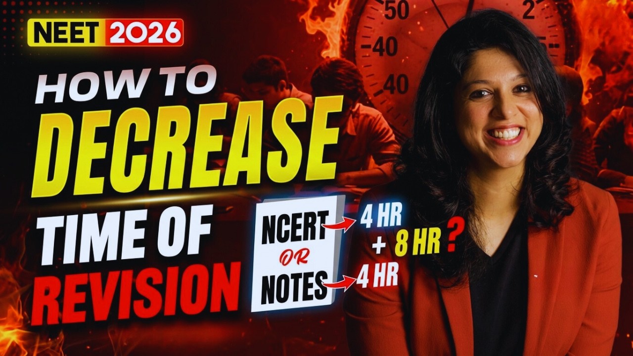 NEET 2026 Final Revision Plan (No Time to Waste) Vani Maam Dr VA NEE NI #neet2026