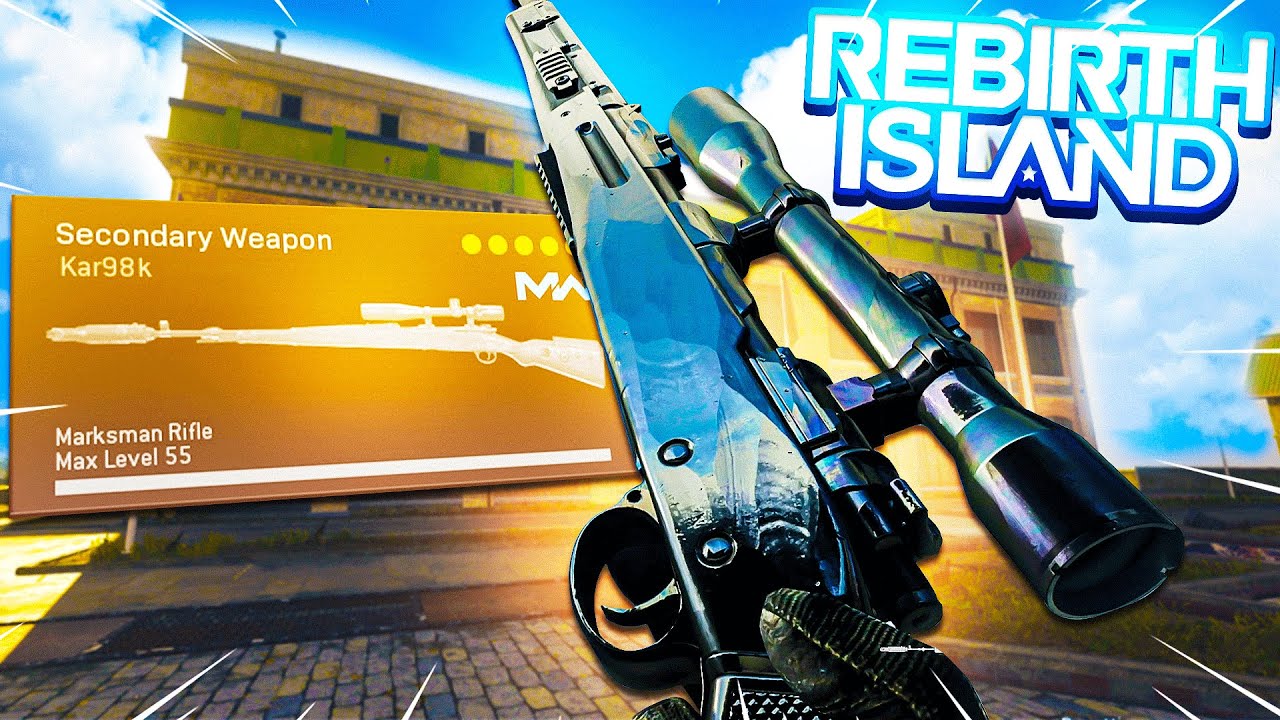 USING the OBSIDIAN KAR98 on REBIRTH ISLAND!😱(Cold War Warzone)