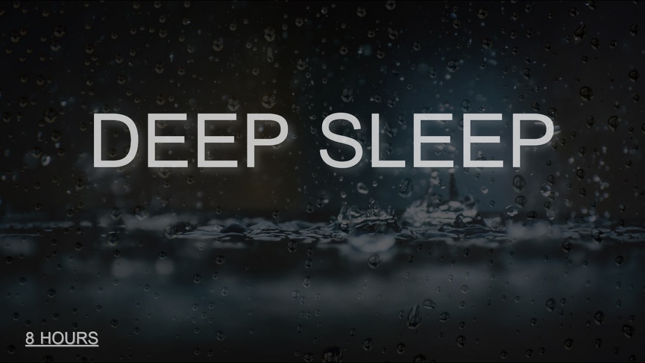 8 Hours Deep Sleep Rain + Brown Noise  Black Screen  No Talking  Insomnia Relief
