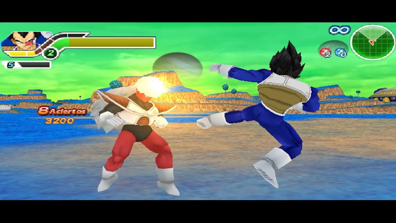 dragon ball tag team parte 8 Vegeta pelea con Yiz y contra el capitan Guiyu
