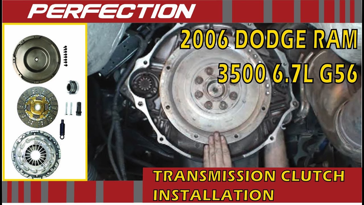 Установка сцепления коробки передач Dodge Ram 2008 6.7L G56