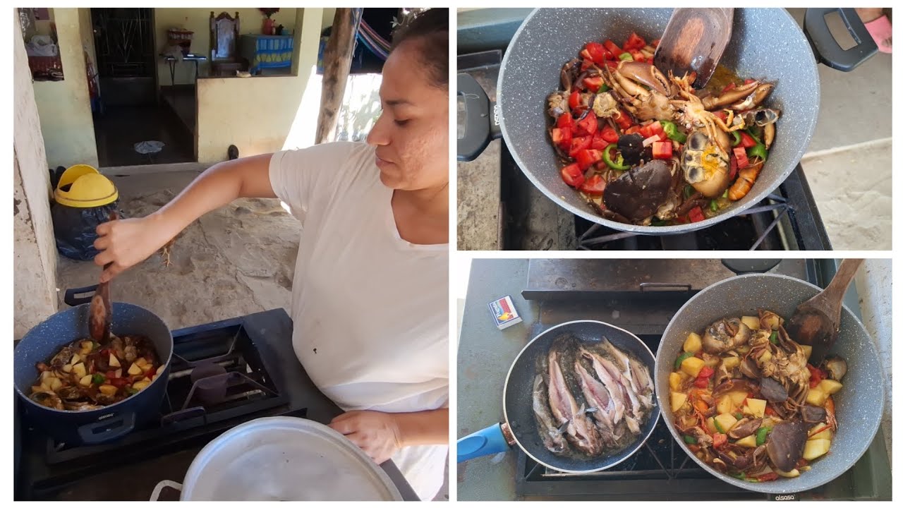 PREPARANDO UN RICO SOPON DE CANGREJOS 🦀 DEL RIO 🙏🙏