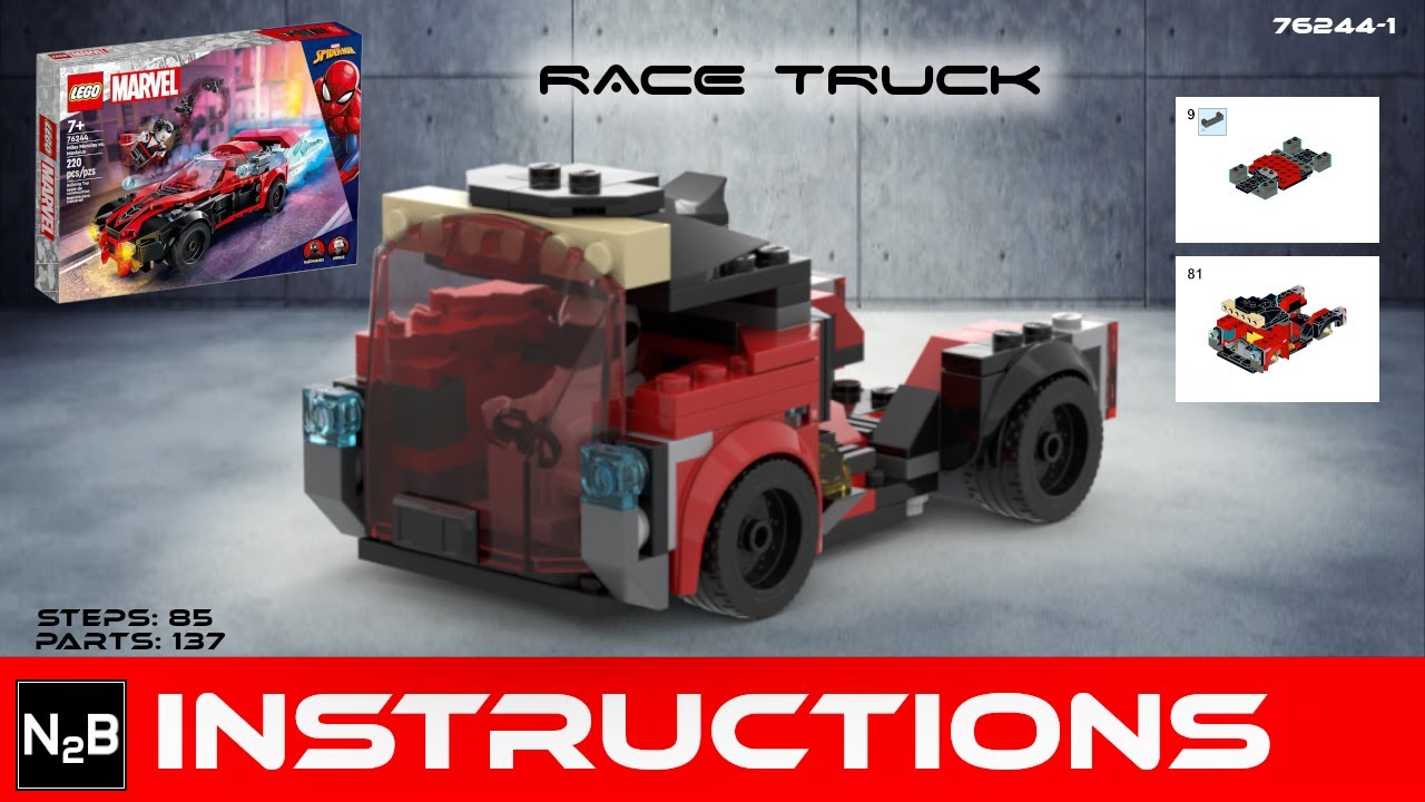Transform 76244 into Race Truck! LEGO Miles Morales MOC 🏁 | Step-by-Step Build