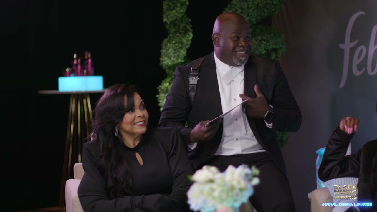Tamela & David Mann host the 2024 Black Music Honors social media lounge.