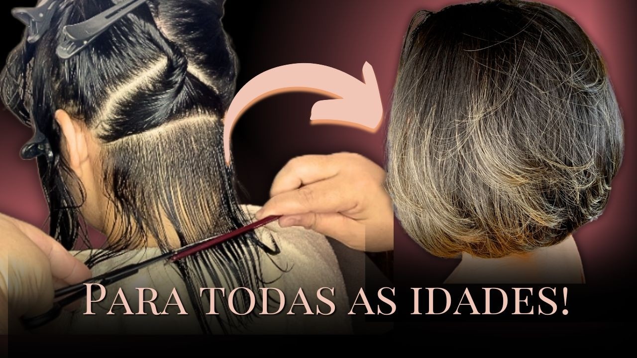 Short Bob Perfeito ✂️ Corte Passo a Passo + Escova para Todas as Idades