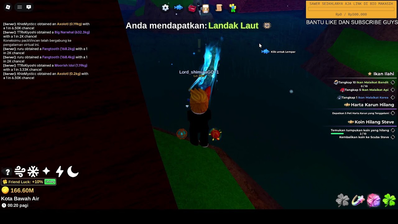 🔴LIVE FREE X8 MANCING FISH IT ROBLOX‼️TALON TONG MANA NIH FORGOTEN 1/25M ‼️