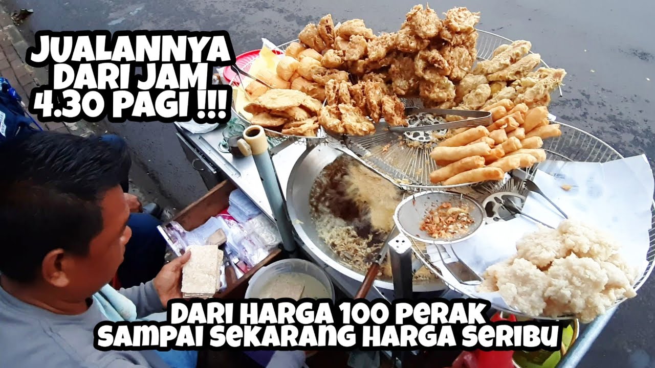 GOKIL !!! JAM 4:30 PAGI SUDAH JUALAN GORENGAN - INDONESIAN STREET FOOD