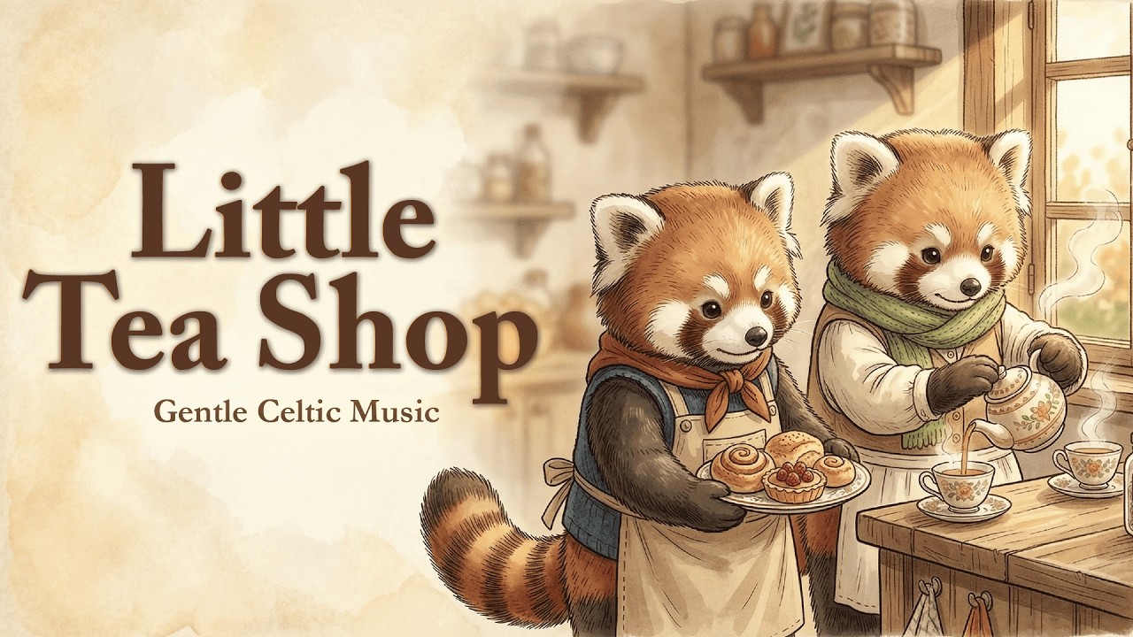 [Celtic Music] Cozy Morning at the Baby Red Panda Tea Shop - Gentle Fantasy Music for Relaxation