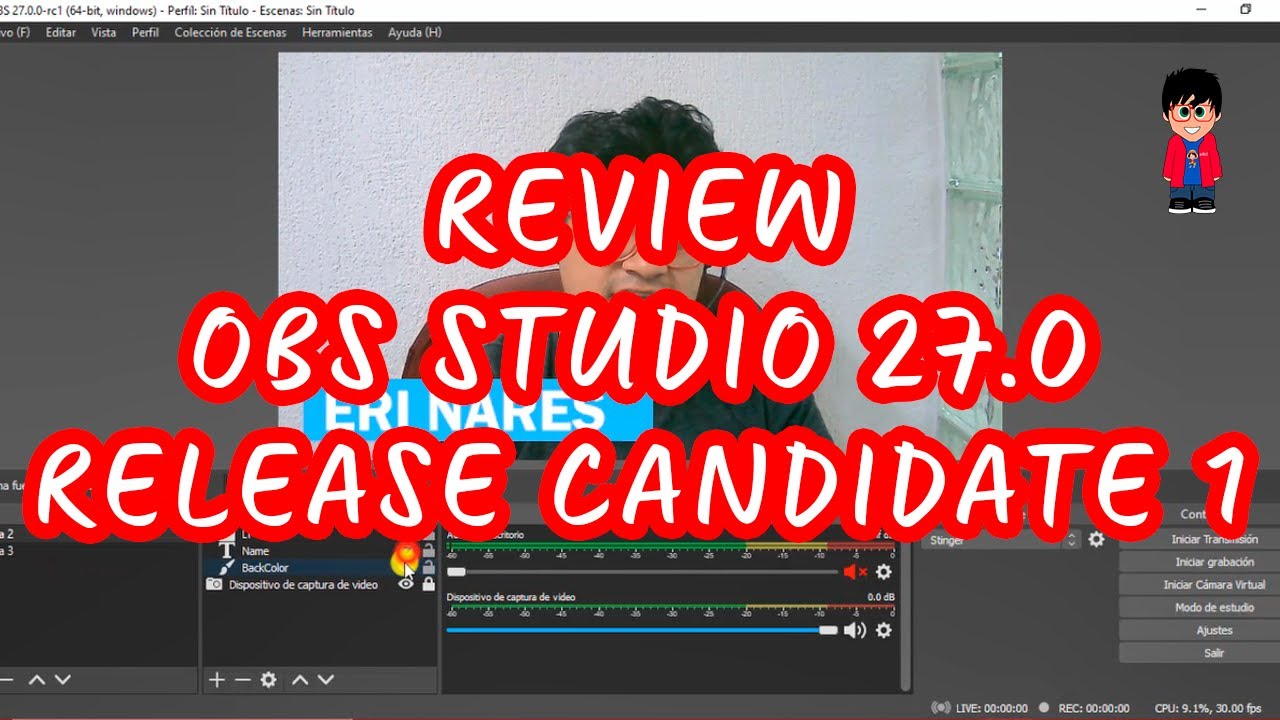 REVIEW - OBS 27.0 RELEASE CANDIDATE 1 (DESHACER, REHACER, TRANSICIONES, LOWER THIRDS)