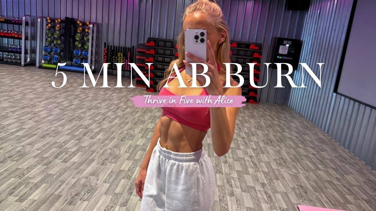 5 Minute Ab Workout for a Flat Stomach & Defined Waist | No equipment 