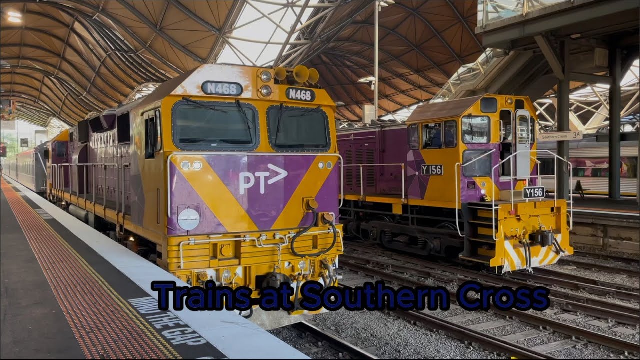 N 468, Y 156 and Sprinter 7005 at Southern Cross | 4K
