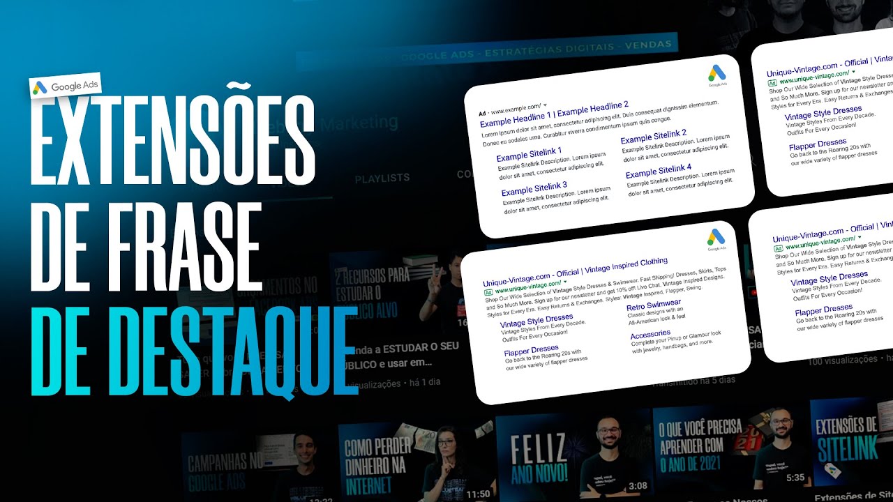 Aprenda de A a Z nas EXTENSÕES DE FRASE DE DESTAQUE do Google Ads