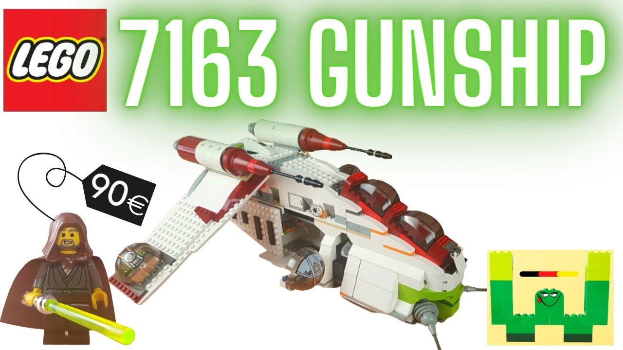 Lego Star Wars 7163 Republic GUNSHIP 2002 mit Jedi BOB - REVIEW - Deutsch