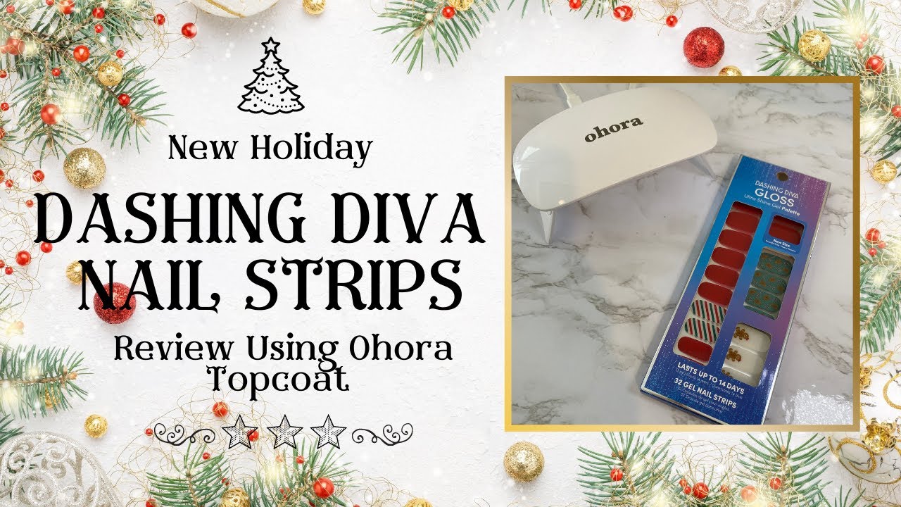 New Holiday Dashing Diva Nails With Ohora Topcoat